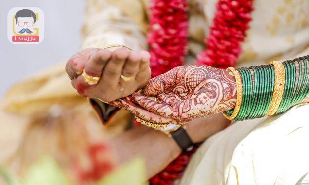 bride and groom hands , indian wedding